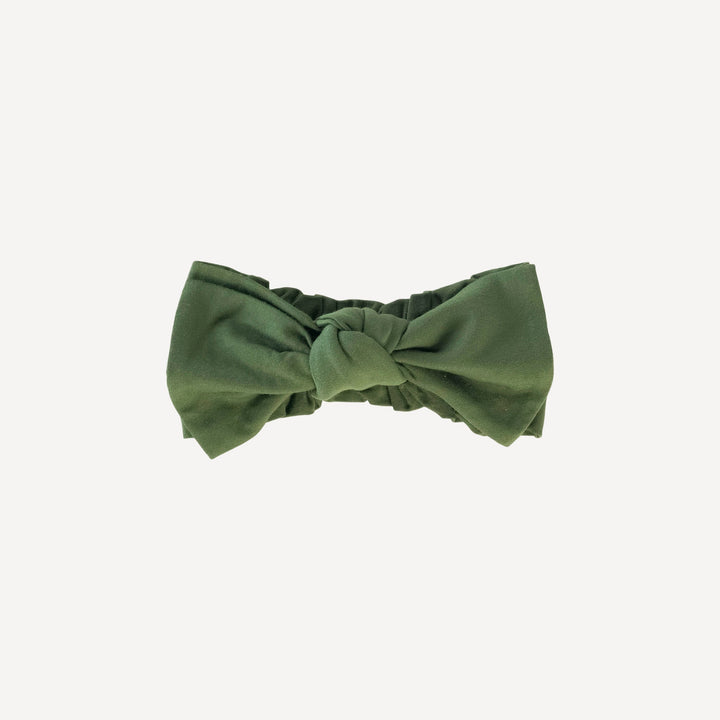 elastic bow headband | mountain green | bamboo