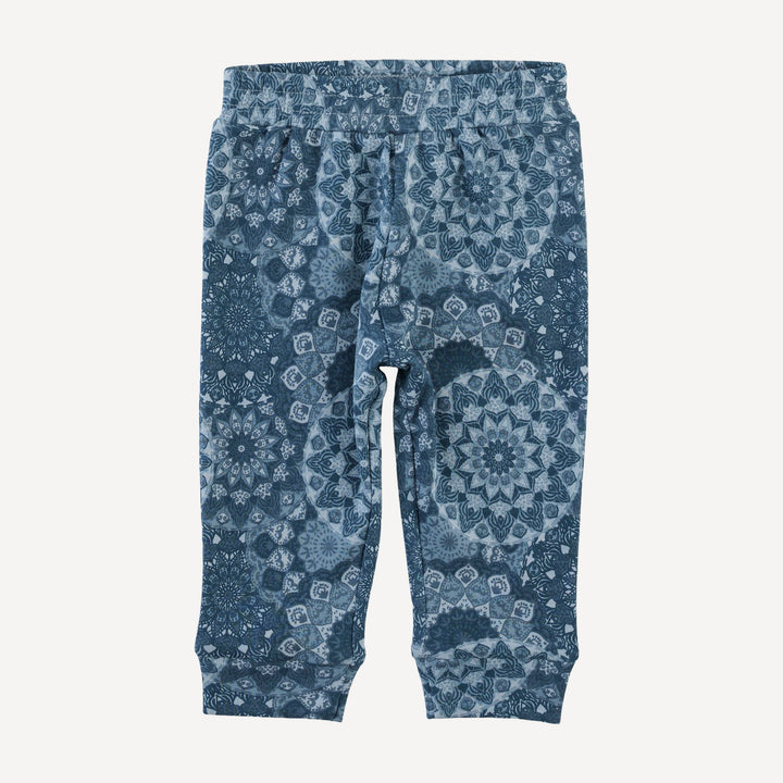 long sleeve relaxed jogger set | celestial mandala | organic cotton interlock
