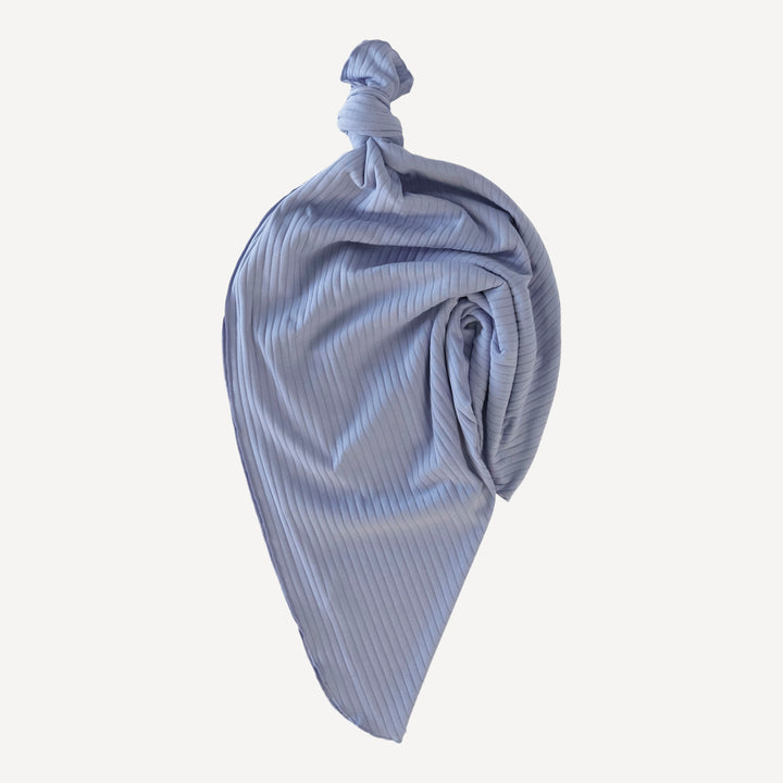 single layer blanket | blue daisy | classic rib