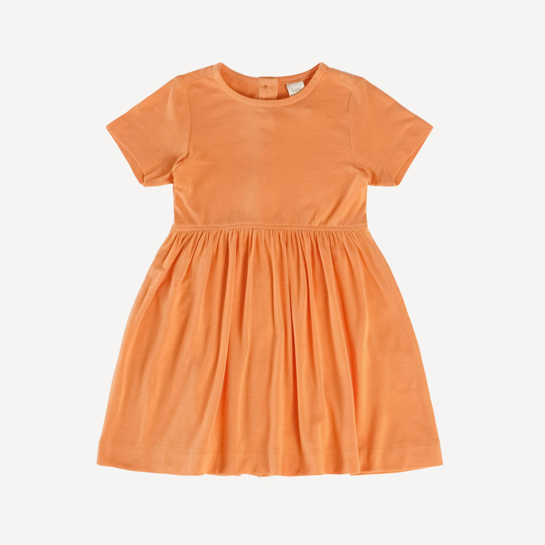 short sleeve button back dress | melon | lenzing modal