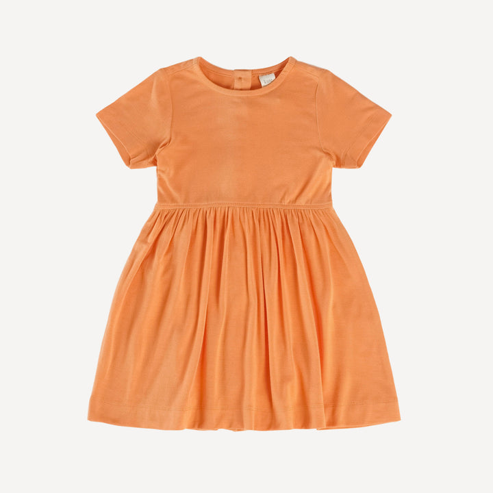 short sleeve button back dress | melon | lenzing modal