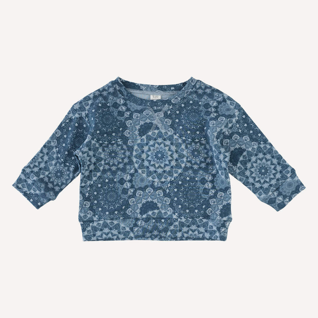 long sleeve relaxed jogger set | celestial mandala | organic cotton interlock