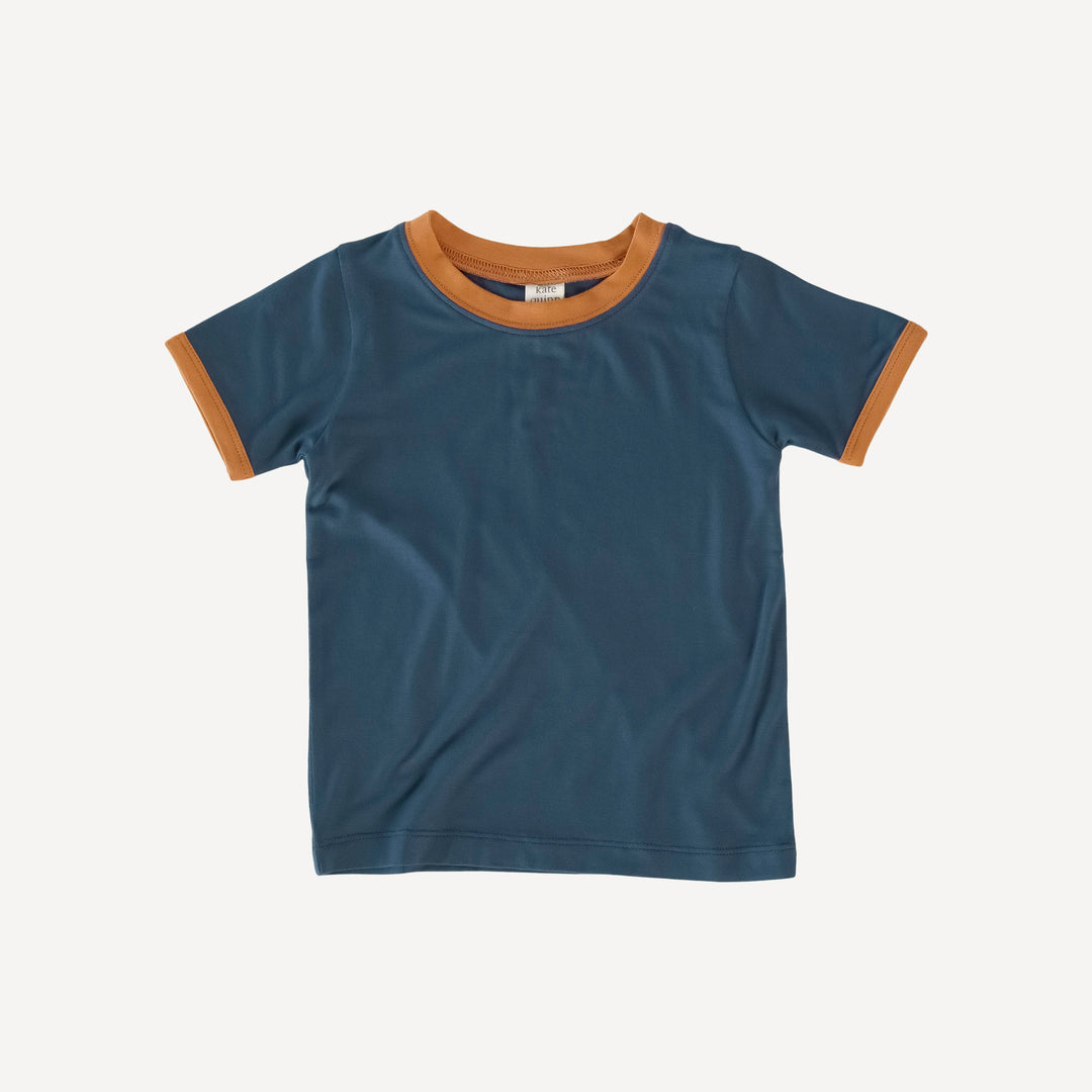 short sleeve ringer tee | big dipper blue | bamboo