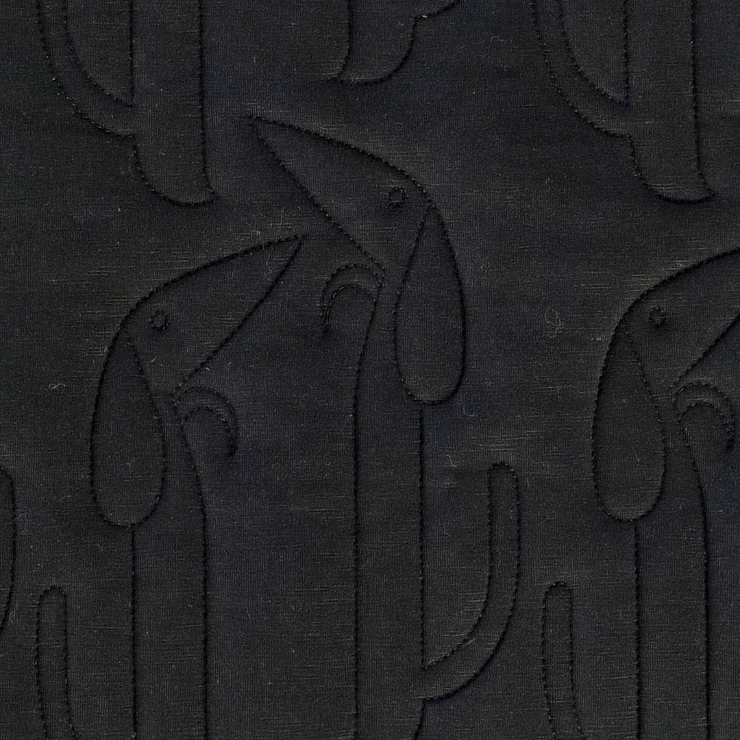 little dog quilt | black | organic cotton slub