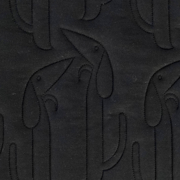 little dog quilt | black | organic cotton slub