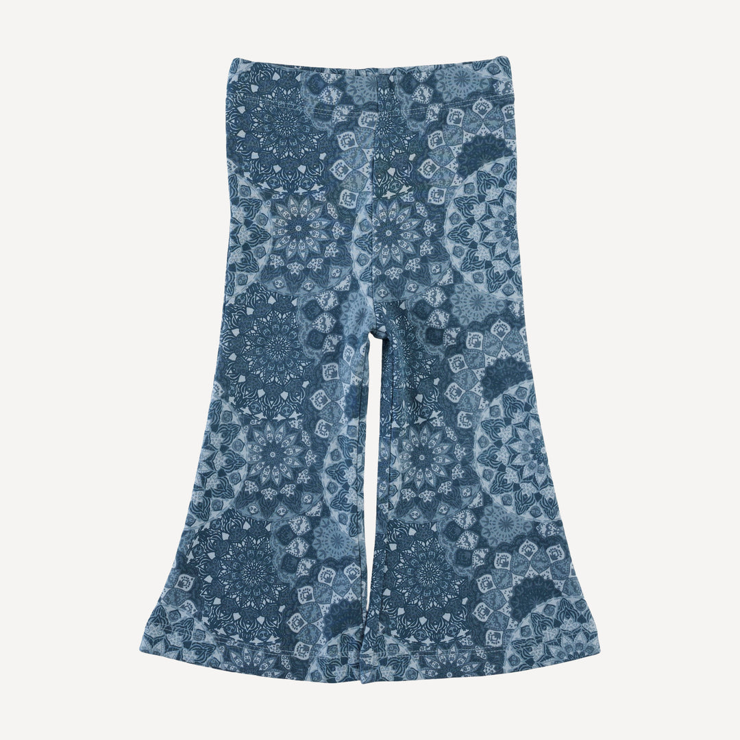 flare leg pant | celestial mandala | organic cotton interlock