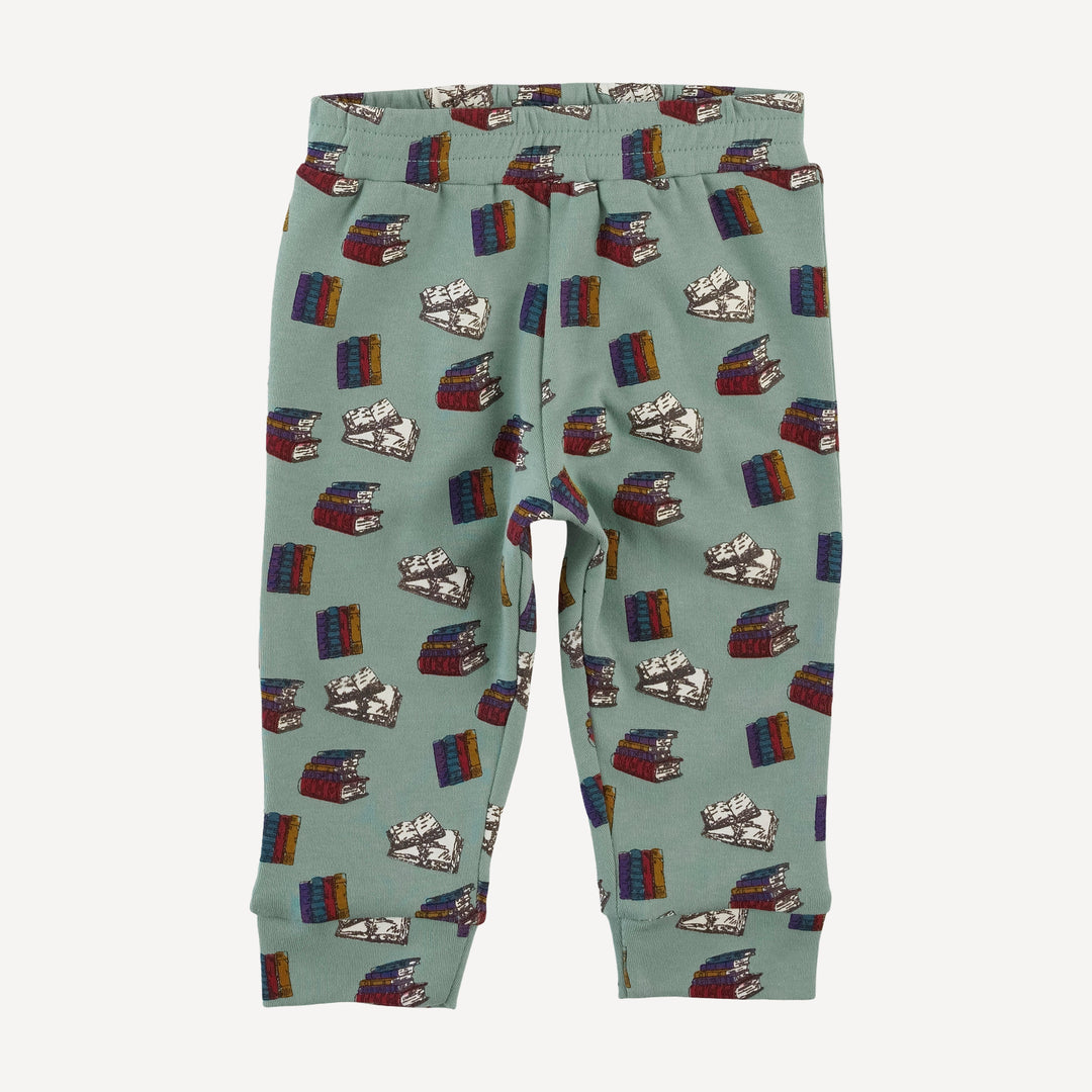 long sleeve relaxed jogger set | books | organic cotton interlock
