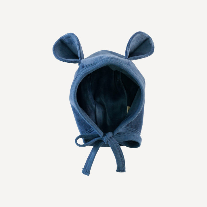 bear hat | stream | organic cotton velour