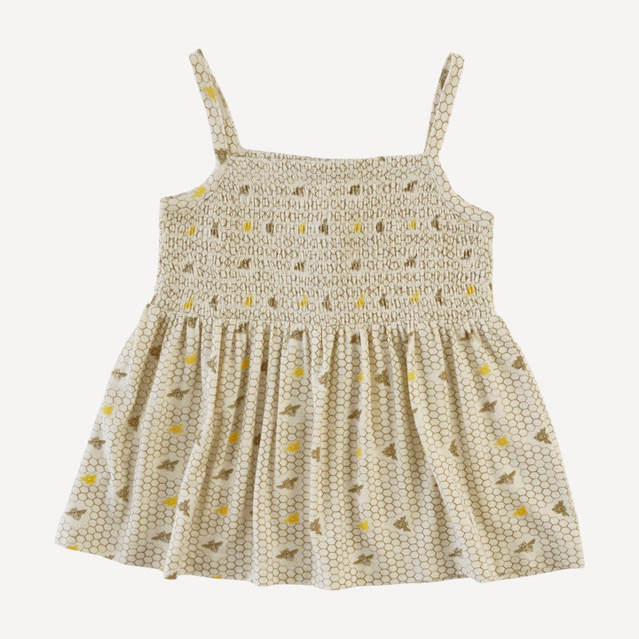 spaghetti strap smocked top + bike short set | spring honeycomb | modal