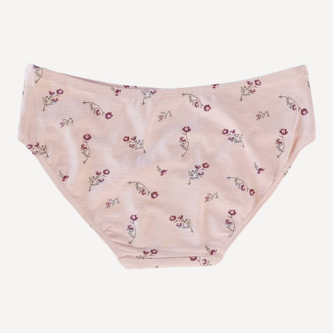 womens hipster panties | tiny chamomile | organic cotton slub