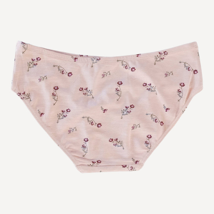womens hipster panties | tiny chamomile | organic cotton slub