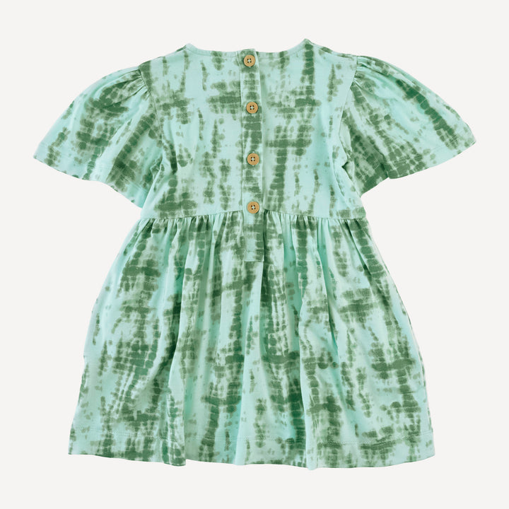 bell sleeve dress | aqua shibori | modal