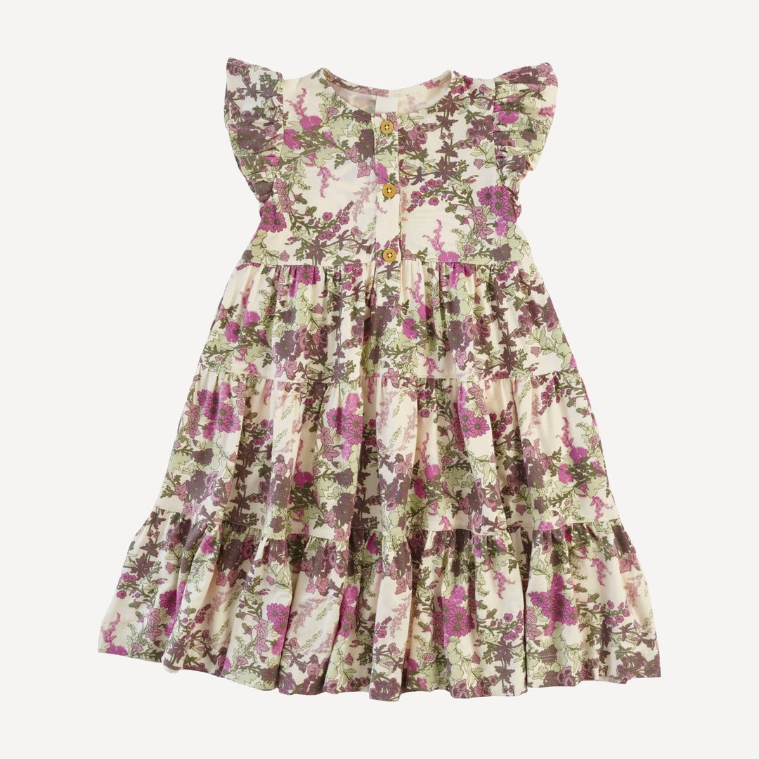 sleeveless ruffle prairie dress | purple queen annes lace | modal