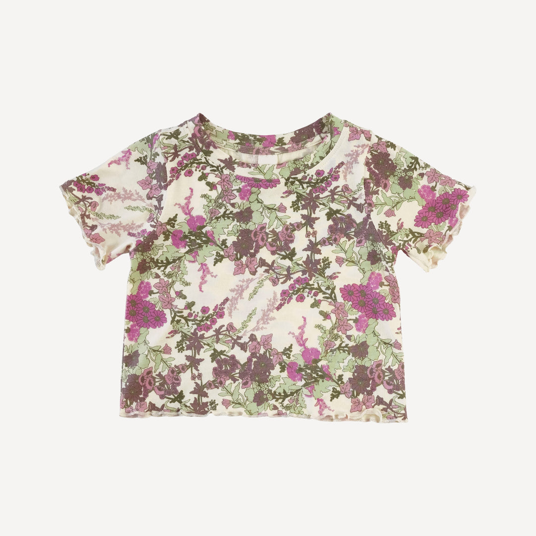 short sleeve jade short set | purple queen annes lace | modal