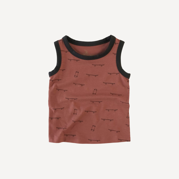 ringer tank | brick skateboard | organic cotton slub