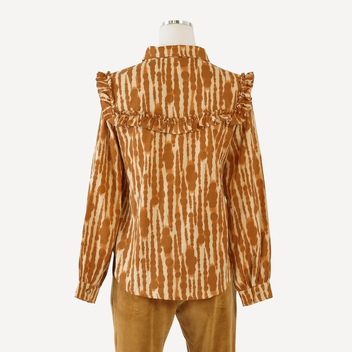 womens goldilocks shirt | spice water drops | organic cotton gauze