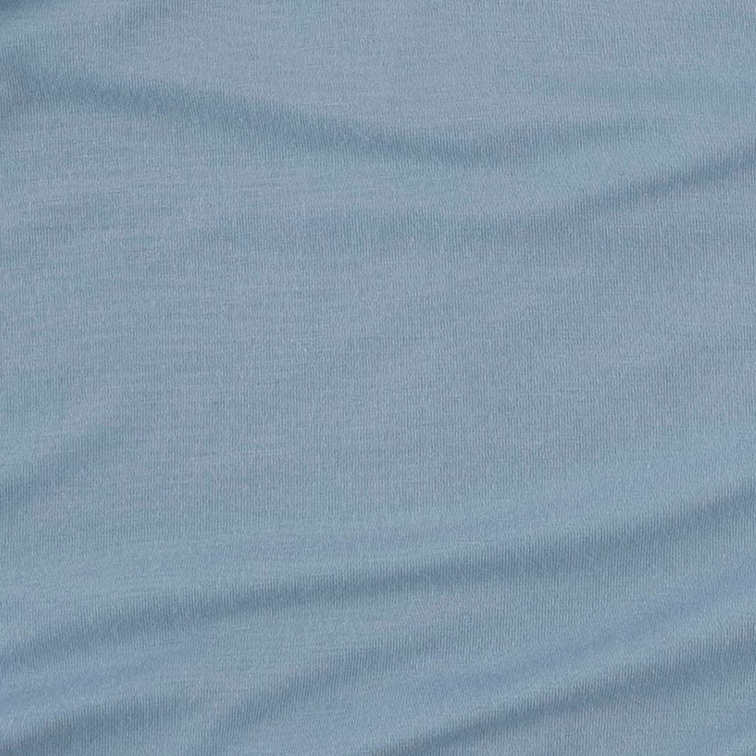 short sleeve button front pocket dress | dusk blue | modal