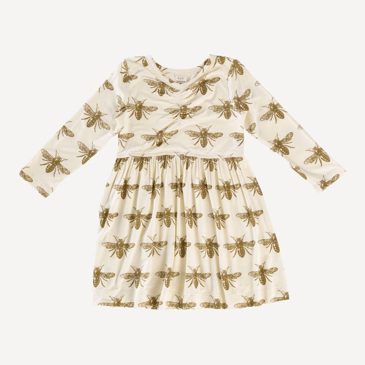long sleeve twirl dress | fennel bee | bamboo