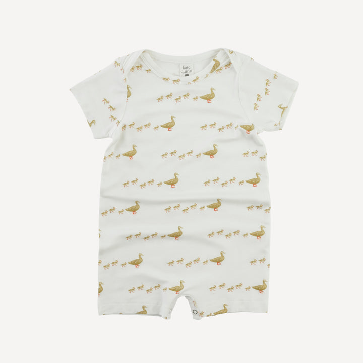 short sleeve lap neck shortie | ducks | bamboo
