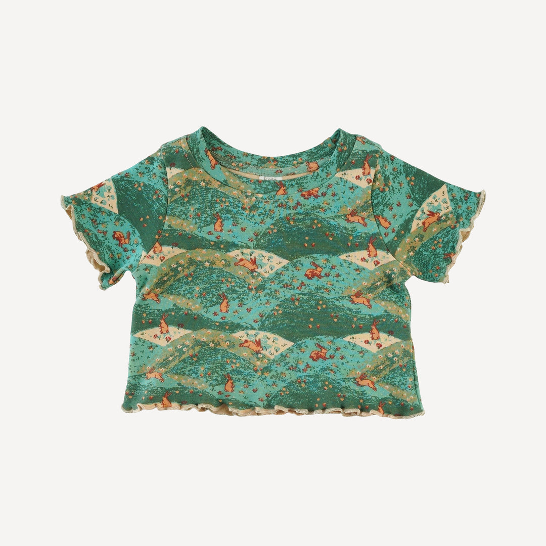 short sleeve jade set | bunny fields | organic cotton interlock