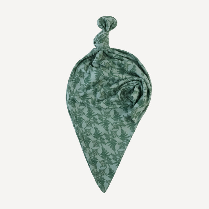 classic single layer blanket | fern floral | organic cotton interlock