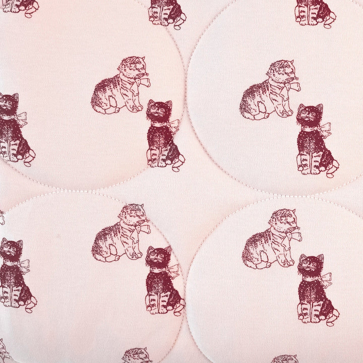 classic circle quilt | vintage kitty | organic cotton interlock