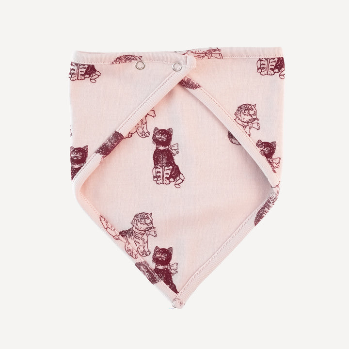 bandana bib | vintage kitty | organic cotton interlock