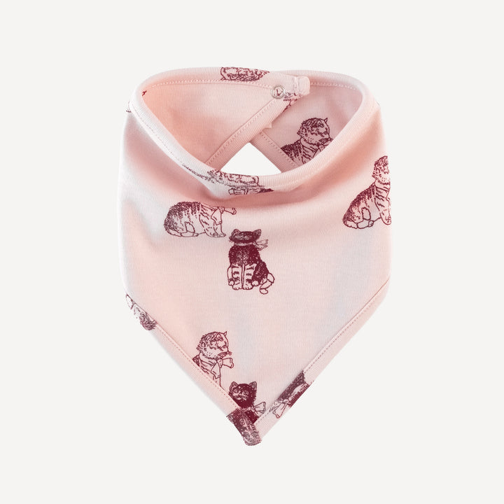 bandana bib | vintage kitty | organic cotton interlock