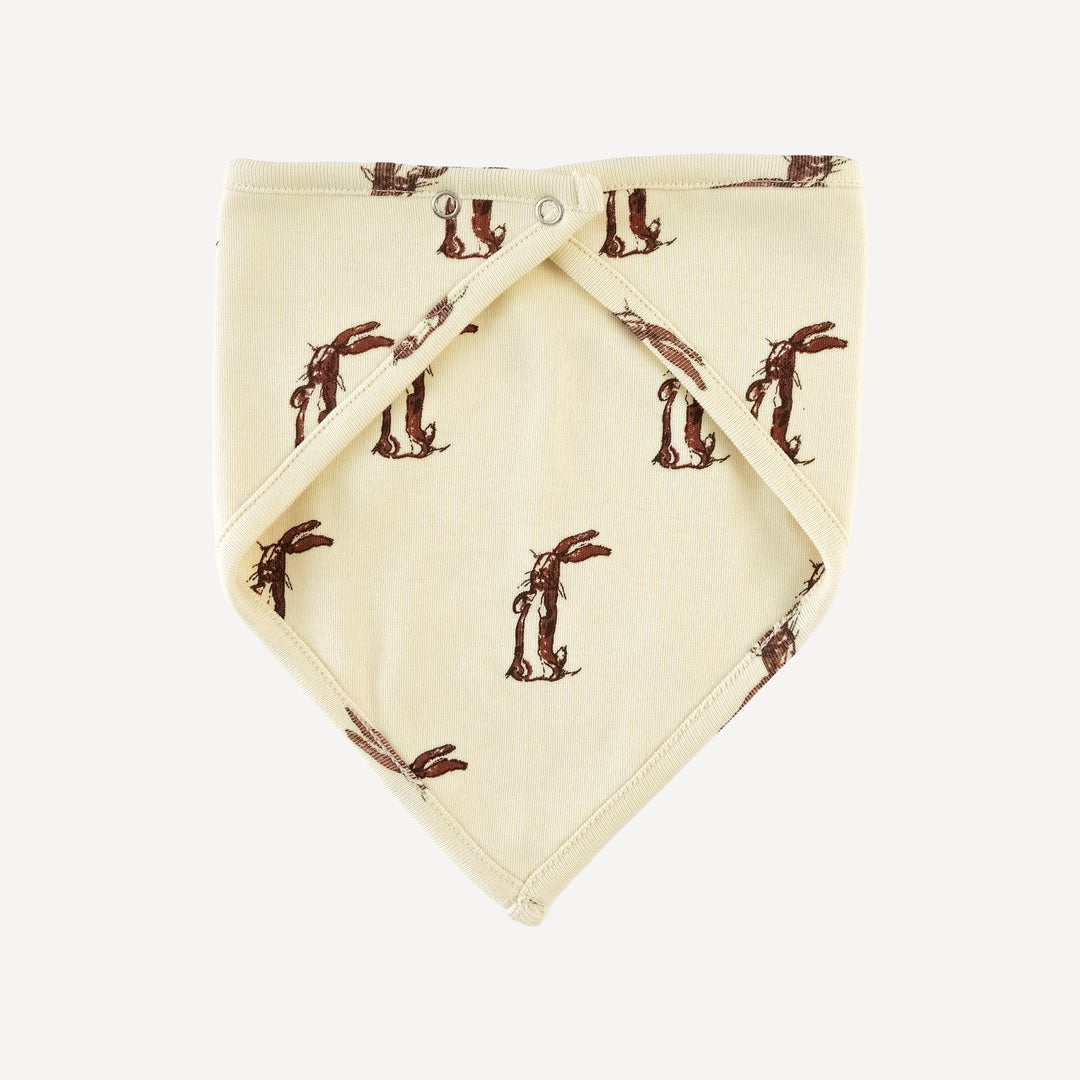 bandana bib | plush rabbit | organic cotton interlock