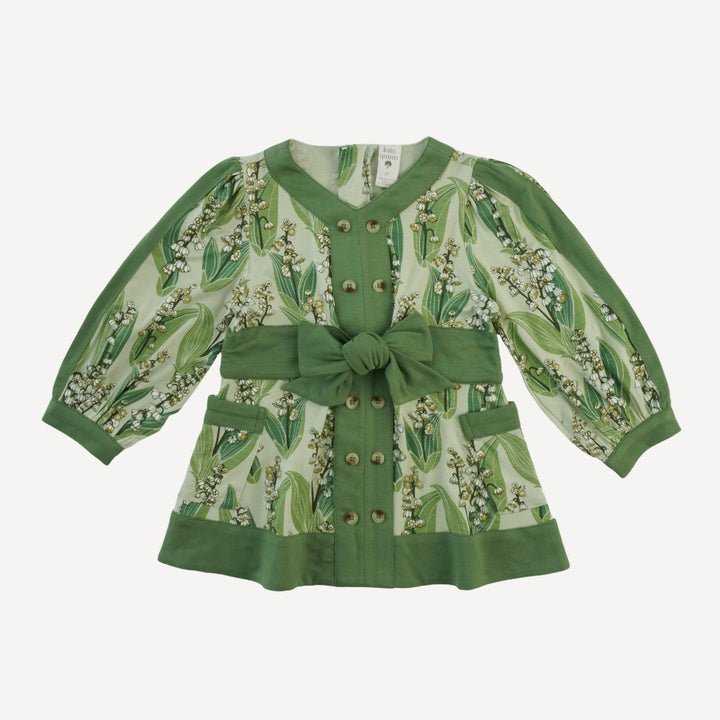 long sleeve peasant top | lily of the valley | bamboo
