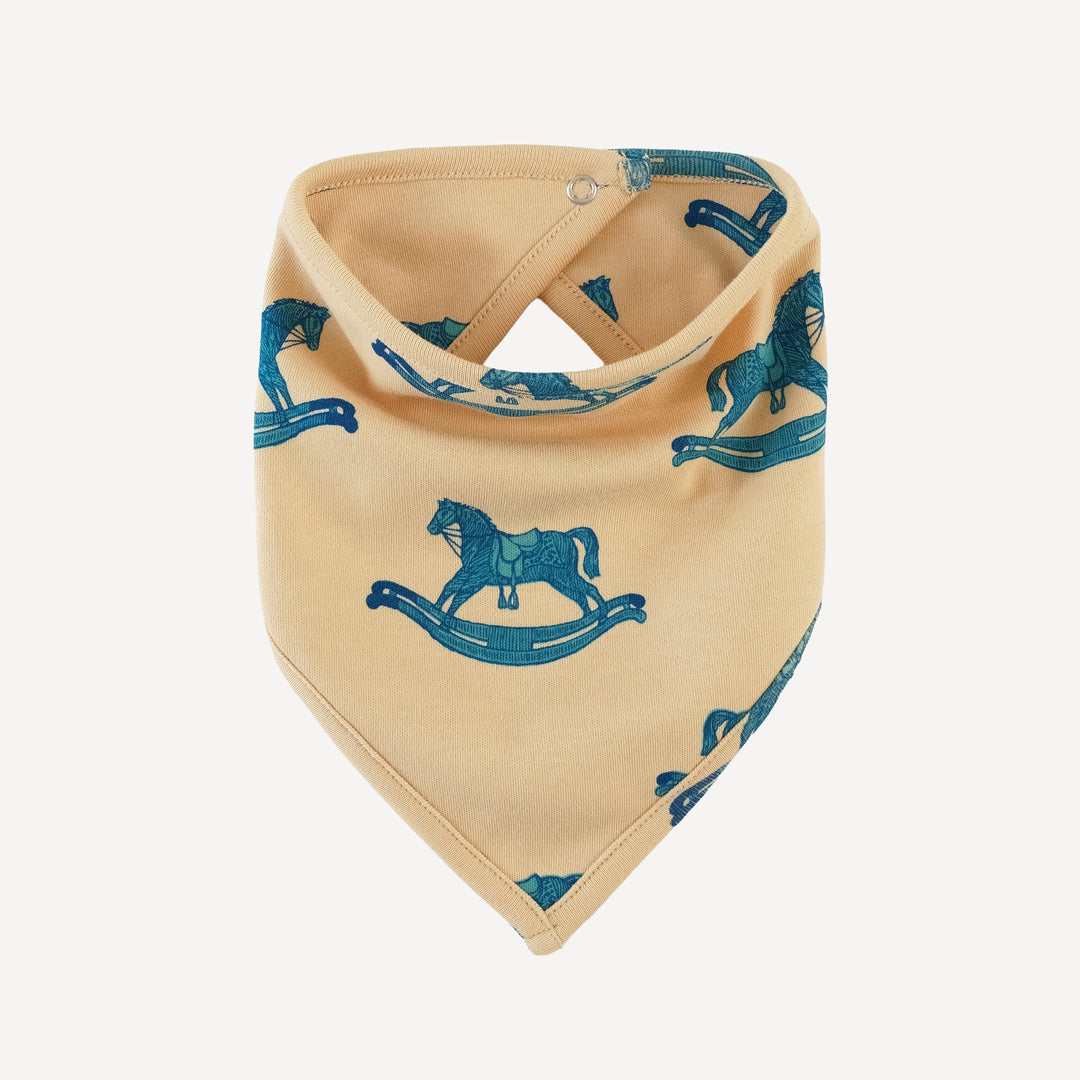 bandana bib | rocking horse | organic cotton interlock