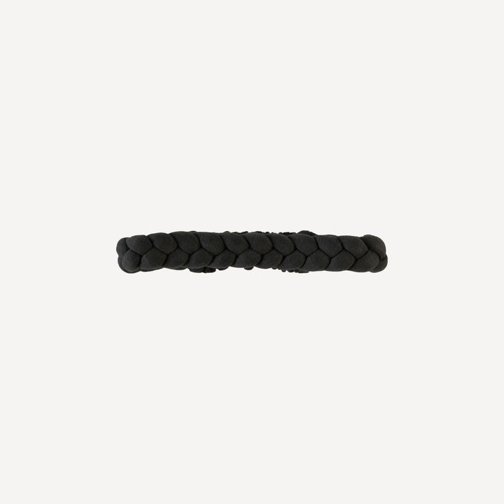 skinny braided headband | black | organic cotton slub