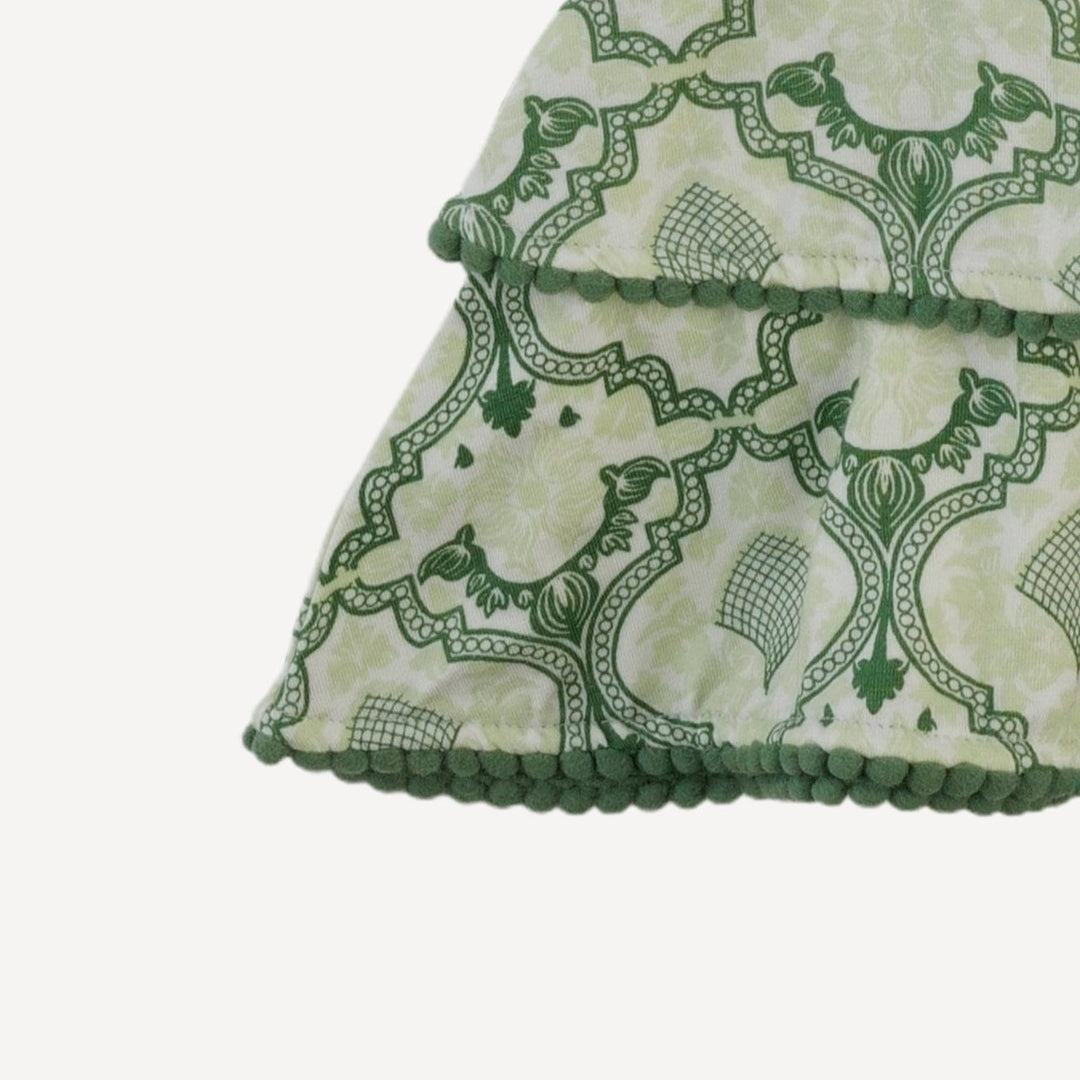 pom pom anne pant | fog green folk floral | bamboo