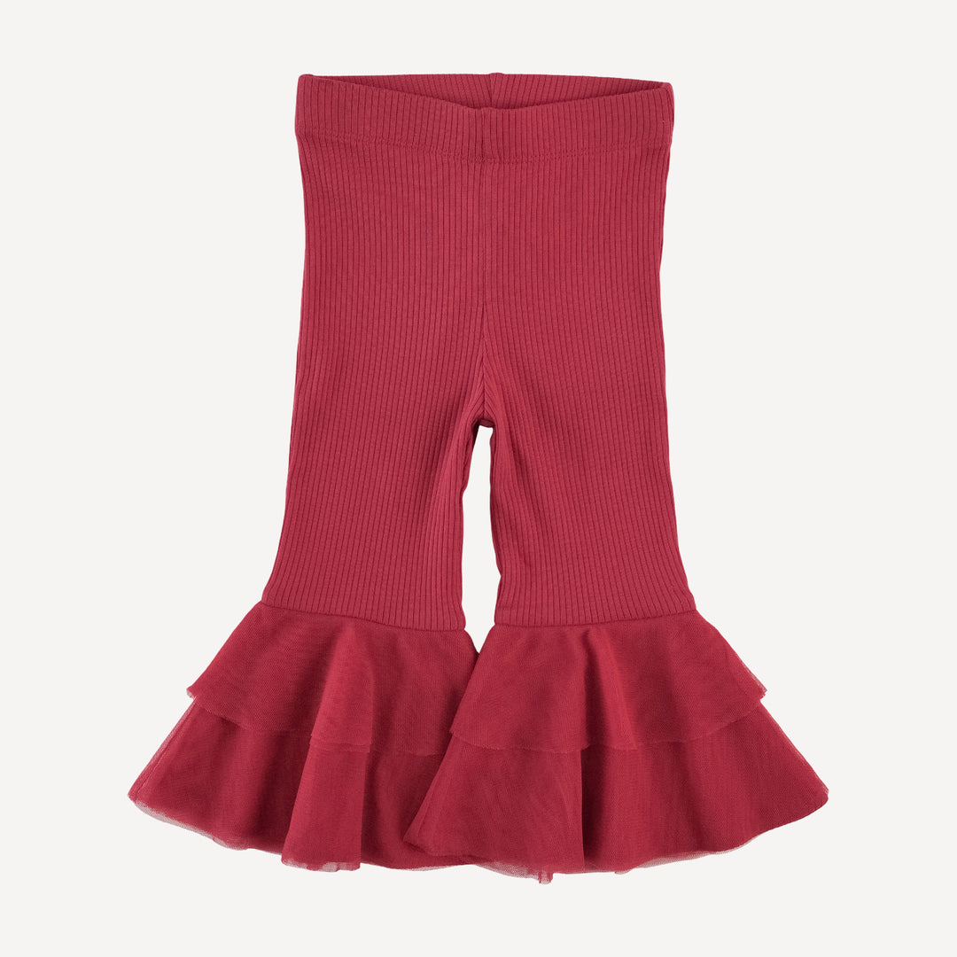 tulle anne pant | cardinal | organic cotton single rib