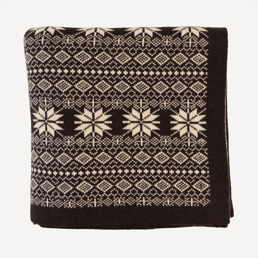 sweater blanket | nordic black | organic cotton jacquard knit