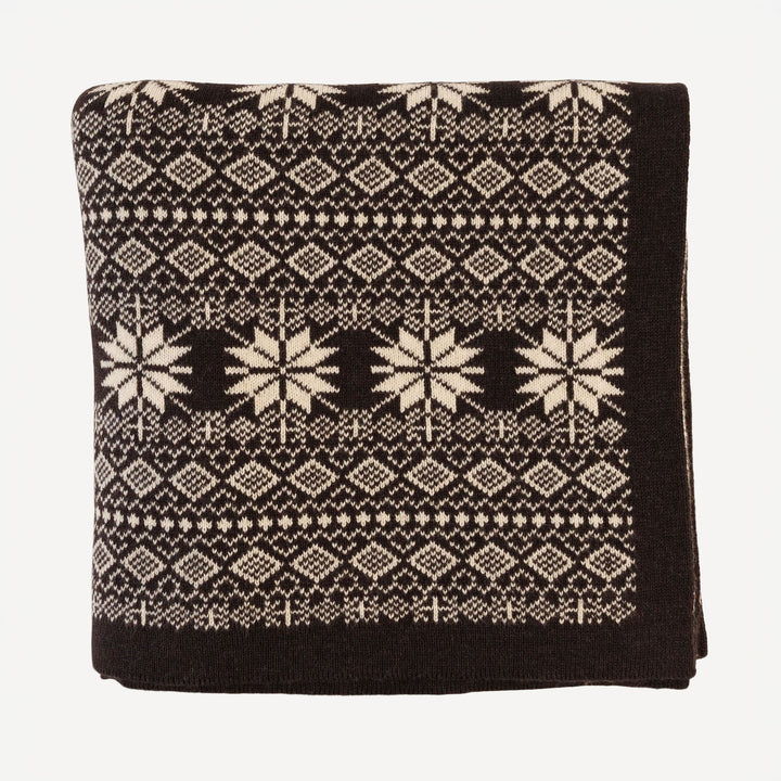 sweater blanket | nordic black | organic cotton jacquard knit