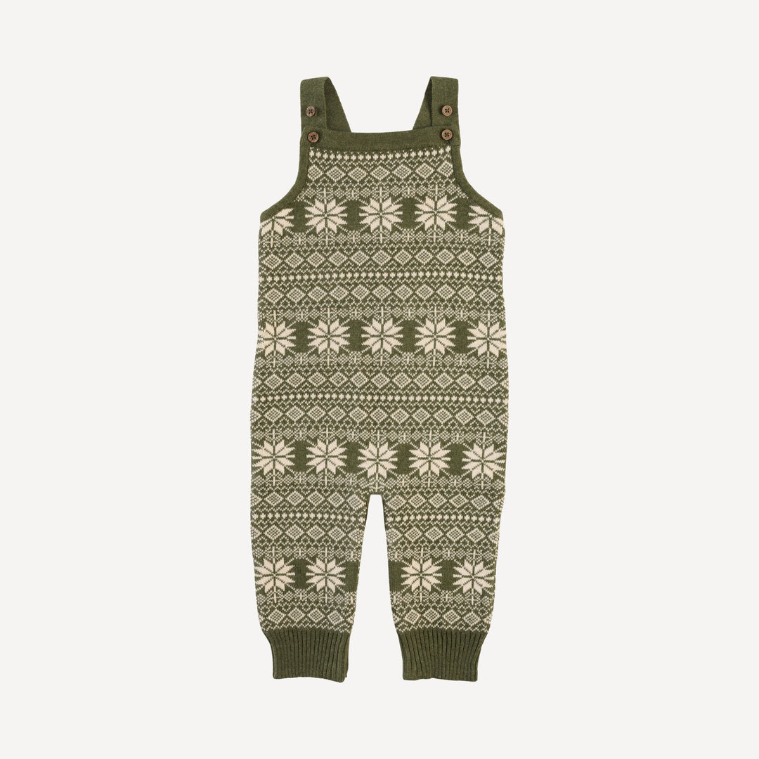sweater overall | nordic bronze green | organic cotton jacquard knit