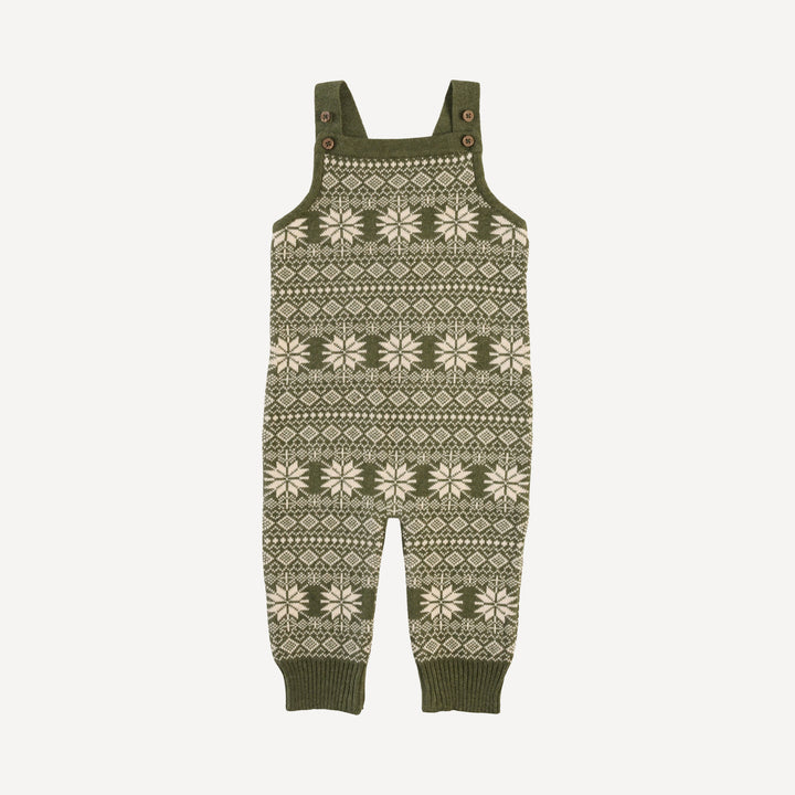 sweater overall | nordic bronze green | organic cotton jacquard knit