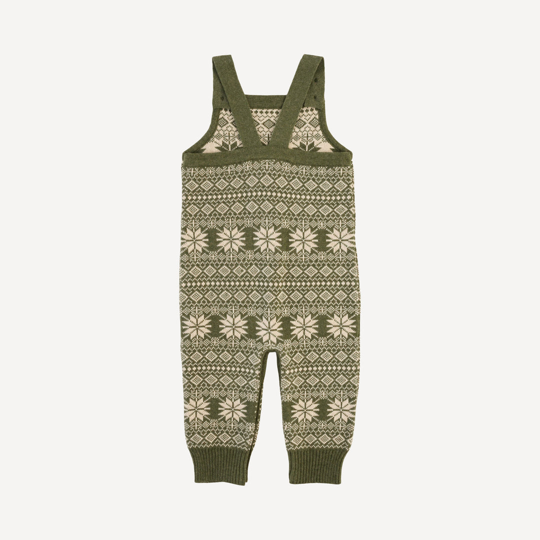 sweater overall | nordic bronze green | organic cotton jacquard knit