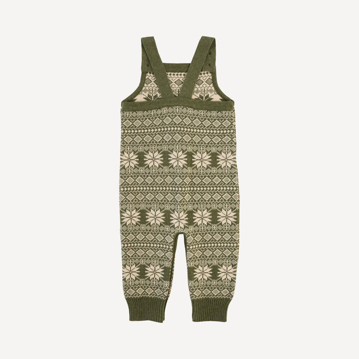 sweater overall | nordic bronze green | organic cotton jacquard knit