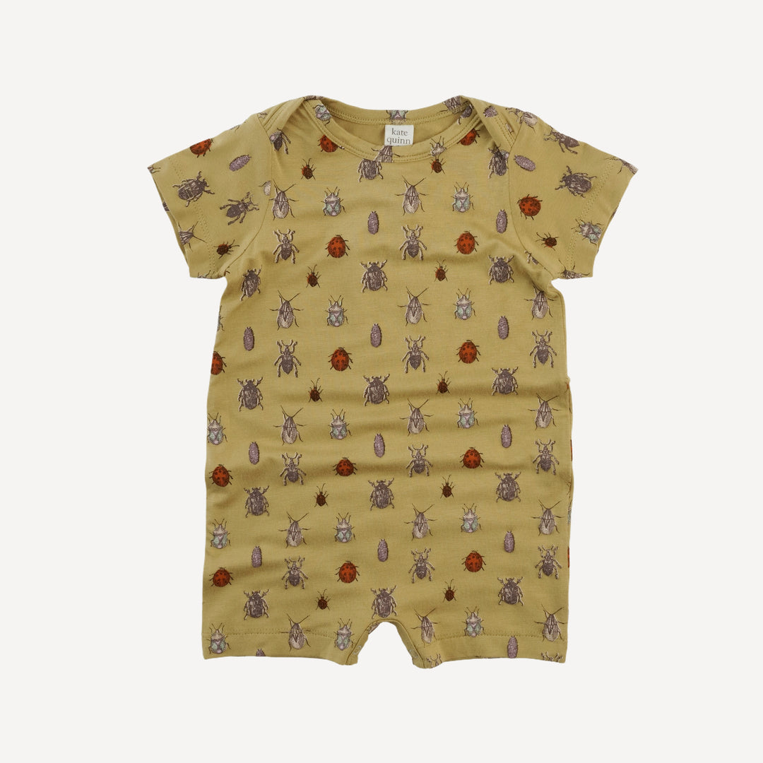 short sleeve lap neck shortie | neutral little beetles | bamboo