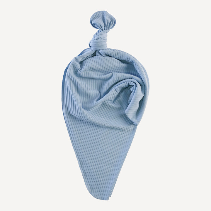single layer blanket | fog blue | classic rib