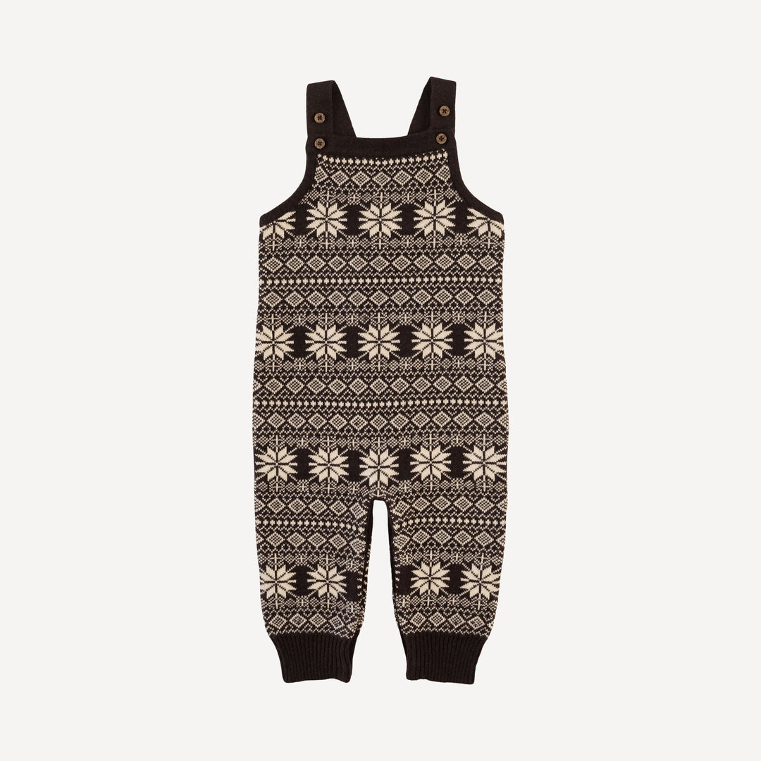 sweater overall | nordic black | organic cotton jacquard knit