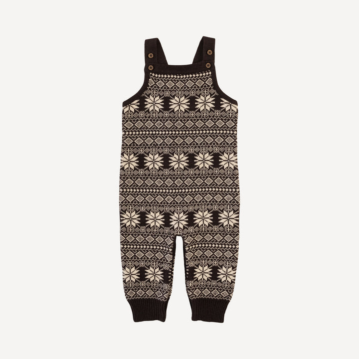 sweater overall | nordic black | organic cotton jacquard knit
