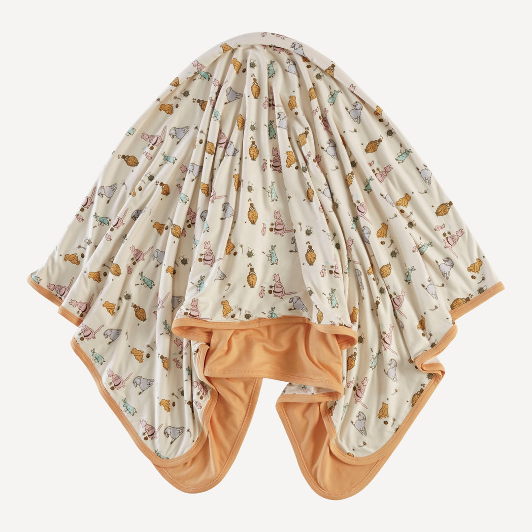 double layer blanket | pooh & friends | bamboo