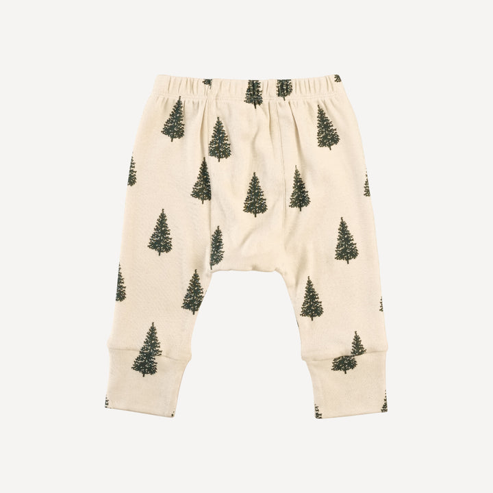 classic panda pant | forest pine | organic cotton flat rib