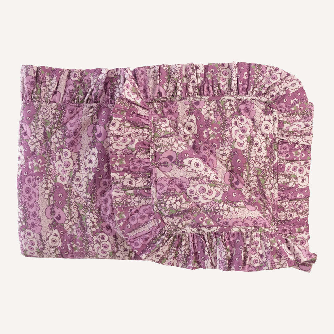 ruffle quilt | violet hollyhock | organic cotton mid-weight woven