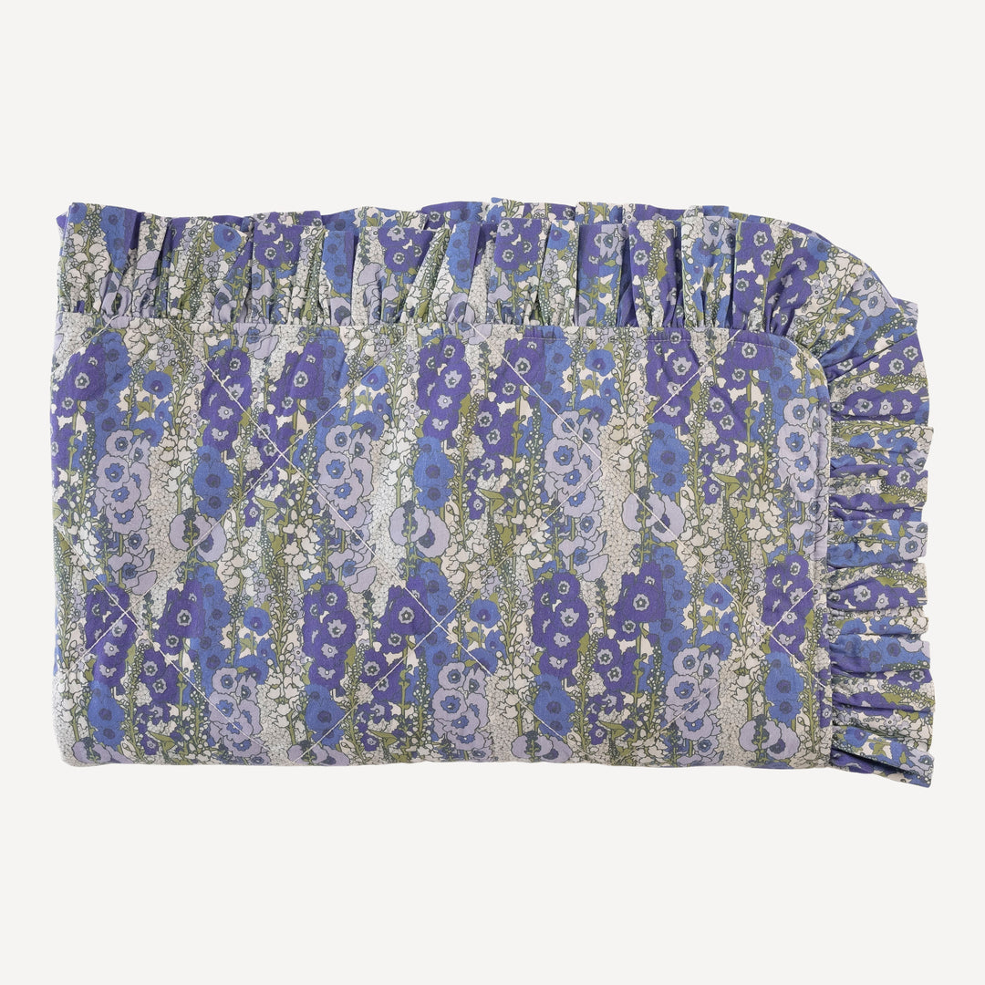 ruffle quilt | blue hollyhock | organic cotton mid-weight woven
