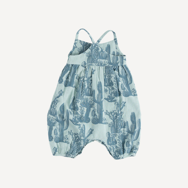 balloon jumpsuit | blue cactus | organic cotton gauze
