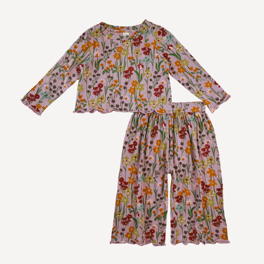 long sleeve jade set | mauve meadow | bamboo